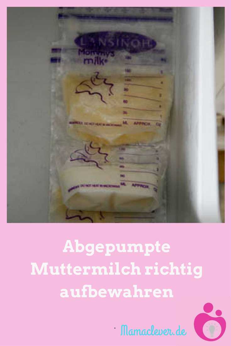 2. Lagern Sie Muttermilch im Kühlschrank