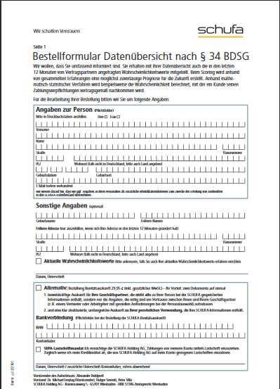 2. Schriftlicher Antrag