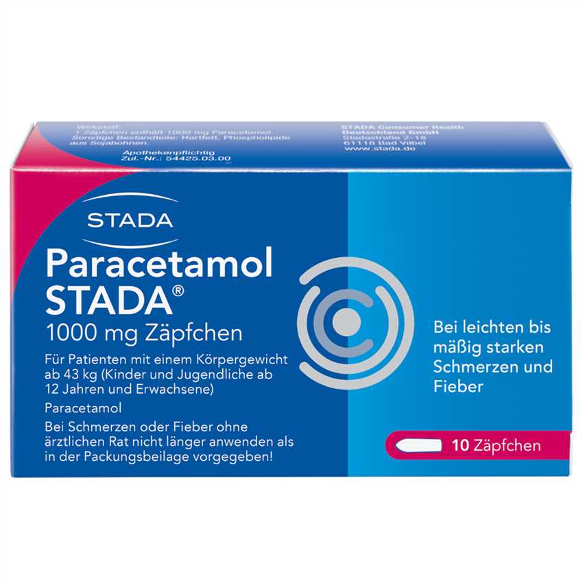 Welche Nebenwirkungen haben Paracetamol Zäpfchen?