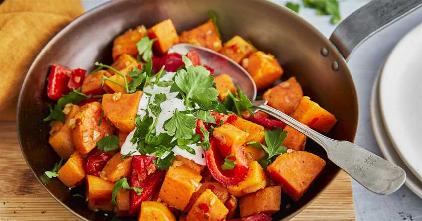 Das Kochen der Süßkartoffeln