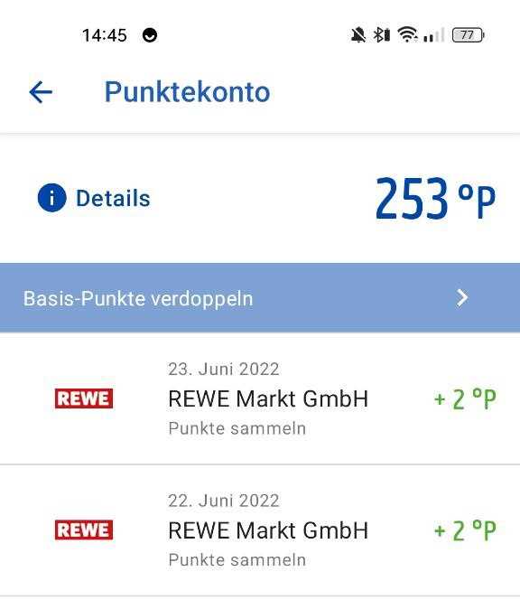 Punkteeinlösung im Online-Shop